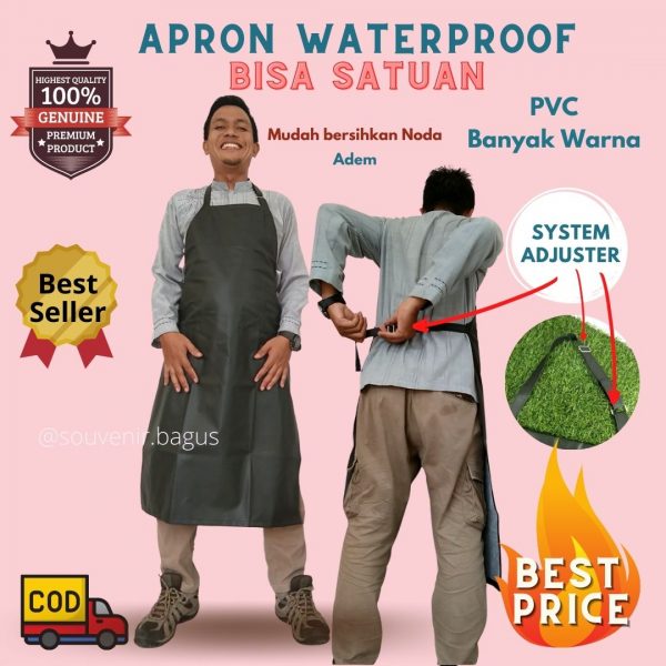 Apron PVC waterproof hitam